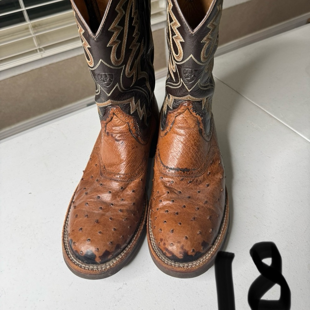 Ariat Men's Western Boots Full Quill Ostrich 11